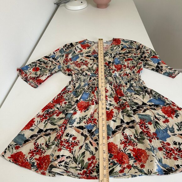 EUC Zara Patterned Mini Dress, Size M Floral Cocktail Dress Zara Party Dress - Picture 13 of 14